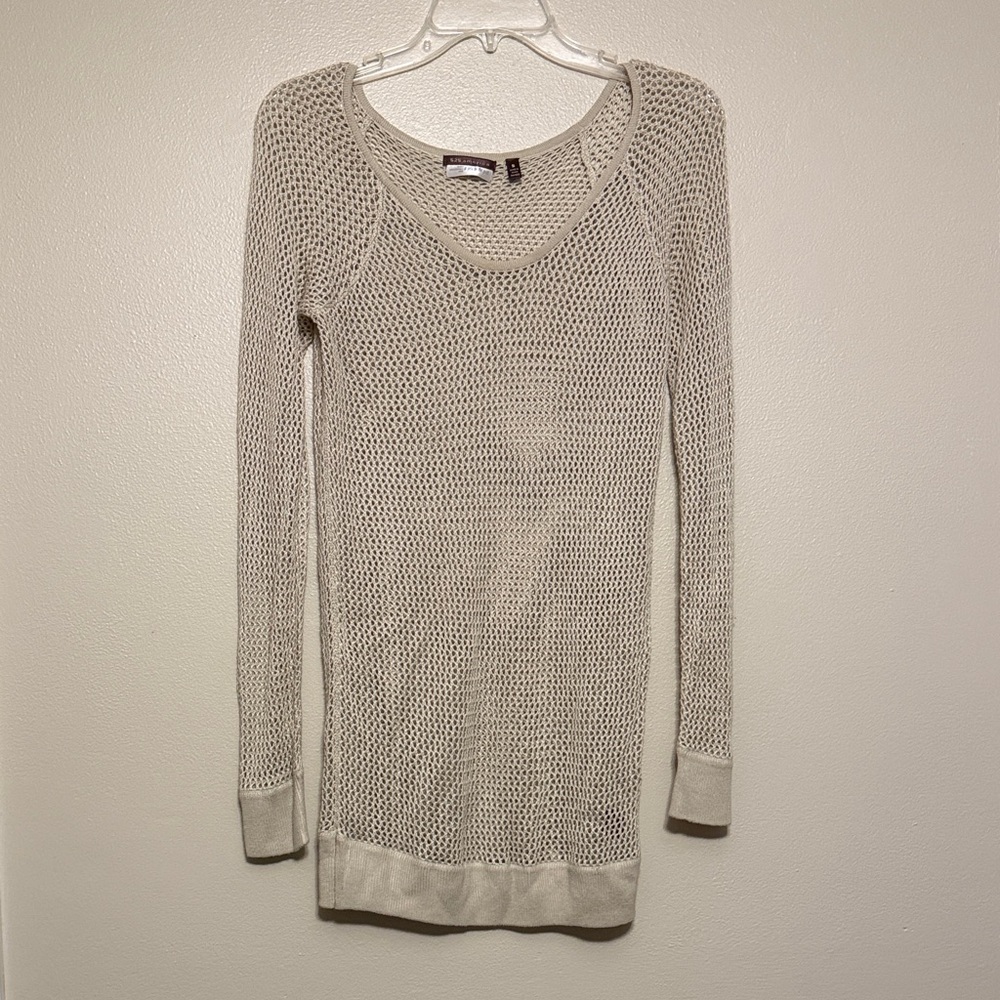 525 America Women's Beige Knit Sweater or cover up. Size S
